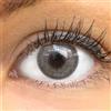 GLAMLENS Lenti a contatto colorate grigie (Lugo Gray) - con porta lenti a contatto - grigio naturali in silicone idrogel - 2 pezzi - DIA 14,00 - senza correzione 0.00 diottrie lente a contatto