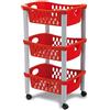Stefanplast CARRELLO OTELLO A TRE PIANI ROSSO
