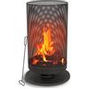 PHILIPS BBQ Collection Braciere esterno - con parascintille - incluso gancio - aspetto elegante e lussuoso - Ø 44,5 x 72,5 cm - acciaio - nero