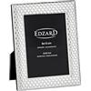 EDZARD Cornice portafoto Ravenna per foto 9 x 13 cm, in argento placcato argento, con retro in velluto, cornice portafoto da appoggiare, verticale o orizzontale, colore argento