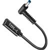 Bacron Cavo adattatore da 100 W tipo C a DC 4,5 x 3,0 mm, maschio a DC femmina 12 V 19 V 20 V, adattatore DC 4,5 x 3,0 mm su adattatore USB C, realizzato per HP Elitebook Probook Spectre Chromebook Stream