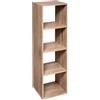 5 five simply smart 5five - scaffale a colonna a 4 scomparti mix n modul effetto rovere naturale