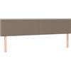 vidaXL Testiere 2 pezzi Tessuto Taupe 100x5x78/88 cm