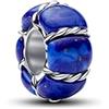 PANDORA Marittime Sterling Silver Spacer with Imitazione Lapislazzuli