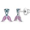 In Season Jewelry Orecchini A Coda Di Sirena Per Bambini / Ragazze - Argento Sterlingo