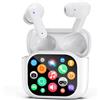 UWALK AI Cuffie Traduzione Simultanea Vocale：3-in-1 Bluetooth Auricolari Traduttore LCD Touch 156 Lingue - 7 EQ Asistente de IA e Telecomando per Foto - Isolamento Rumore In-Ear per Viaggi Studio Business
