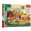 Trefl - Mucca in fattoria - 24 Maxi Puzzle - 24 pezzi grandi, intrattenimento creativo, per bambini dai 3 anni in su