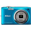 Nikon Coolpix S2700 Fotocamera Digitale 16 Megapixel, Zoom Ottico 6x, Display TFT da 6.7 cm (2.7 Pollici), Colore Blu [Versione EU]