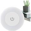 Generico Nursery Night Light - Lampada touch ricaricabile da 400 mAh | Luce a parete rotonda o comodina per l'allattamento e le camere da letto, delicata illuminazione per corridoi, spazi per bambini e adulti