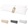 MEBY Set di 2 federe per cuscini per dormire sul fianco, 100% jersey di cotone, ultra morbide e traspiranti, 170 g/m², con chiusura lampo nascosta (bianco, 40 x 145 cm)