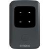STRONG - Router Wifi 4G Hotspot - Saponetta - Fino a 150 Mbps 4G e Wifi - Batteria ricaricabile - Funziona con tutti i tipi di SIM - Condivisione della rete dati - Facile da installare - Nero