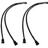 Ainkou 2 cavi splitter PWM per ventola, splitter a Y, cavo di alimentazione da 1 a 2, convertitore di prolunga (intrecciato nero)