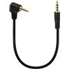 SYSTEM-S Cavo audio jack 25 cm 3,5 mm TRRS maschio a maschio angolare AUX nero