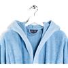 Caleffi Gim Accappatoio con Cappuccio, Cotone, Azzurro, S, 64298