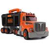 Smoby - Black+Decker Bricolo Camion 43 Cm, 7600360175, + 3 Anni, con Cassetta Attrezzi, 60 Accessori Inclusi