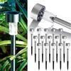 GIGALUMI Luci solari a LED per giardino, 16 pezzi in acciaio inox impermeabile luci solari per esterni, patio, prato, giardino, cortili e sentieri (bianco)