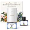 SenseFlow Diffusore di Oli Essenziali SF101 PRO - Ultrasuoni Senza Acqua Profumatore per Ambienti, 100% Vegetale, Aroma 120 Giorni, LED, Ideale per Casa, Hotel e Studio - Peach Star Aura