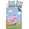 Aymax Copriletto Peppa Pig Family 140 x 200 cm in cotone