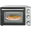 Bestron Fornetto compatto con girarrosto e pietra per pizza, 31 litri, 1500 Watt, Acciaio inossidabile