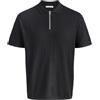 JACK & JONES Jjeemil - Polo a Maglia con Zip, S SN, Nero, S