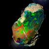 OPAL EMPIRE Naturale opal gemstone, 20 KT Crudo Etiope fire , Black rough , 24x14 MM