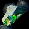 OPAL EMPIRE Ethiopian Fire Opal Gemstone Naturale Grezzo Nero Opale 11 Ct 22x13 mm