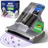 MITE GUARD Miteguard Aspiratore per materassi e imbottiture con 2 spazzole speciali - Luce UV, dispositivo ad ultrasuoni & aria calda a 60 °C, detergente per materassi, tettarella contro acari della polvere