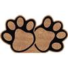 INTRECCI Zerbino Ingresso Zampine In Cocco 40x70 cm, Zerbino Ingresso Casa Fantasia, Zerbino Retro PVC Antiscivolo, Tappetino Esterno Animali Zampette