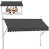Froadp - Tenda da sole a morsetto, con bracci articolati, per balcone