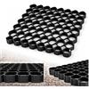 DECCART Griglia Salvaprato Carrabile 50x50x4 cm - Stabilizzatore Ghiaia Senza Fondazione - Geogriglia in Plastica per Giardino - Parcheggio Vialetto e Stabilizzazione Scarpate