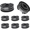 Dewlawn 8 Bobine di Filo Ricambio per Parkside PRTA 20-Li A1/B2/C3, PRT 300 A1,PRT 50 A3, Bobina Trimmer 10m 1,65mm Nylon Bobine Rocchetti Filo Compatibile con PRT 550 A1/A3, PRTA TA 20-Li, C3-IAN 365589