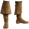 YUMALI Stivali Medievali Vichingo Retrò Flanging Stivali Cavaliere Di Velluto Rinascimentale Lungo Albero Scarpe Singole per Cosplay Pirate (Brown,M)