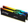 ‎Kingston Kingston FURY Beast Nero RGB 16GB (2x8GB) 5600MT/s DDR5 CL36 DIMM Memoria Gaming