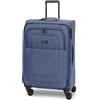REDOLZ valigia media morbida 67 cm espandibile | trolley leggero con 4 doppie ruote e serratura TSA | 67 × 42 × 24 cm 2,76 kg per donna e uomo - Essentials 12