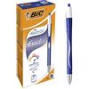 Bic AtlantisExact Penna a Scatto, Punta ad Ago da 0,7 mm, Confezione da 12 Pezzi Colore Blu