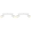 Briloner - Plafoniera LED Soffitto, attacco GU10, max. 9 W, soggiorno, camera da letto, cucina, bagno, faretti led soffitto, applique da parete, 2 Luci, 255x55x155mm (LxLxA), bianco (Confezione da 2)
