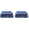 Caleffi Set Asciugamani Bagno Viso e Bidet in Cotone, Asciugamani Resistente a Lavaggi, Include 1 Asciugamano Viso 55x100 cm e 1 Asciugamano Bidet Ospite 40x60 cm, Asciugamani 2 Pezzi, Indigo