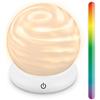 BRILONER - Lampada da tavolo senza fili, effetto luminoso rgbw, touch dimmer per luce bianca, ip44, cavo usb-c, batteria sostituibile, lampada da scrivania senza fili, comodino, 15 x 16.5 cm, bianco