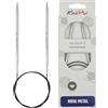 KnitPro - Ferri da Maglia circolari fissi Nova, 40 cm x 4,5 mm, Colore: Argento