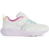 Geox Ragazza J Sprintye Girl B Sneaker, Bianco/Multicolore, 32 EU