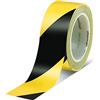 Toolstar, nastro adesivo di sicurezza in PVC, impermeabile, per magazzini, fabbriche, scuole, nero/giallo