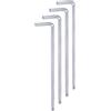 QUARKZMAN 4pz Chiave Esagonale Brugola Testa Sferica 6mm Metriche Braccio Extra Lungo Forma L Strumento Riparazione Acciaio al Cromo Vanadio per Riparazioni Domestiche, Tono Argento