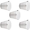 SOTECH 5 pezzi Pomelli per mobili CARLTON Ø 20 mm altezza 25 mm Acciaio inossidabile spazzolato Pomello in acciaio inossidabile Maniglia per cassetto