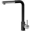 PLADOS Miscelatore cucina Plados monocomando VEMIXEXTL con canna a 90° e doccia estraibile - Nero metal