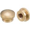 QUARKZMAN Zigrinato Pollice Dadi, 2pz M8 x D20mm x H12mm Ottone Zigrinato Dado con Collare Alto Testa Cieco Foro Zigrinato Pollice Dadi per Stampante 3D Parti