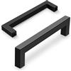 Vortix 15 maniglie per mobili in acciaio inox nero opaco, distanza tra i fori 96 mm, design moderno per mobili da cucina, mobili da bagno e cassetti