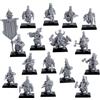Forged Terrain Dwarf Slayers Berserkers - 16 miniature per DnD e Wargaming | Modelli in resina in scala 32 mm | Miniature Kyoushuneko | basi quadrate da 25 mm non attaccate