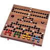 LOGOPLAY Blocco, Gioco di Dadi, Gioco di Strategia, Gioco di Società, Gioco da Tavolo in Legno Con Tabellone Pieghevole (Bianco)