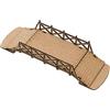 Almencla Modello di Ponte in Legno in 1/72, Costruzione in Legno, Giocattolo Educativo Fatto a Mano, Artigianato, Decorazione da Tavolo Non Rifinita, Piccolo Ponte