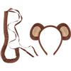 Zunishaone Coda di orecchie di scimmia - Costume in cotone, kit di alla, animale Halloween | ottimo per set di comfort, eventi di feste cosplay